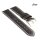 Fluco Softleder Uhrenarmband Modell Woodstock schwarz 20 mm Handarbeit