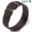 Eulit Perlon Durchzugs-Uhrenarmband Modell Panama braun...