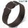 Eulit Perlon Durchzugs-Uhrenarmband Modell Panama braun 20 mm