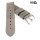 GEO-Straps Rindleder Uhrenarmband Modell Black-Seal grau-grau 18 mm