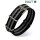 Eulit Nylon Durchzugs-Uhrenarmband Modell Nato-Style schwarz-grau 20 mm