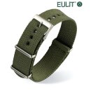 Eulit Nato-Nylon Durchzugs-Uhrenarmband Modell Explorer grün 20 mm