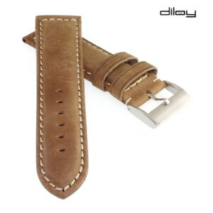 Diloy Premium Vintage Uhrenarmband Modell Oregon-S cognac 20 mm
