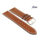 Fluco feines Uhrenarmband Shell Cordovan Modell Shellton cognac 22 mm Handarbeit