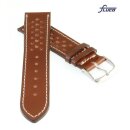 Fluco feines Uhrenarmband Shell Cordovan Modell Shellton-Racing cognac 20 mm 