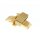 Butterflyfaltschließe Edelstahl gold gebürstet Modell Spring 16 mm