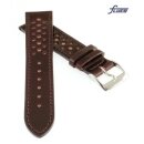 Fluco feines Uhrenarmband Shell Cordovan Modell Shellton-Racing mocca 18 mm 