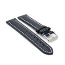 Alligator Uhrenarmband Modell Louisiana-NL dunkelblau-WN 24 mm