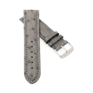 Echt Strauß Uhrenarmband Modell Liberty grau 20 mm 