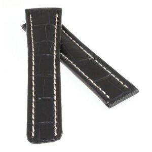 Louisiana Uhrenband dunkel-blau 22/20 mm kompatibel mit Breitling Faltschließe