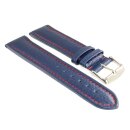 Soft-Kalbsleder Uhrenarmband Modell Freiburg-DS Pepsi blau-RN 22 mm