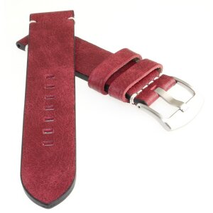 Vintage Antik-Rindleder Uhrenarmband Modell Aspirito cherry-rot 20 mm