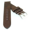 Vintage Antik-Rindleder Uhrenarmband Modell Aspirito tabak-braun 22 mm