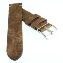 Vintage Antik-Rindleder Uhrenarmband Modell Aspirito cigar-braun 24 mm