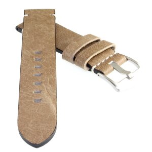 Vintage Antik-Rindleder Uhrenarmband Modell Aspirito sahara-beige 24 mm