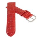 Feines Alligator Leder Uhrenarmband Modell Genf-71S NL rot 20 mm