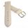 Feines Alligator Leder Uhrenarmband Modell Genf-71S XL-extralang crema-beige 18 mm
