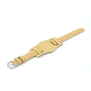 Uhrenarmband mit Unterlage Jungkalb Modell U-Chur vanille 16 mm