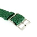 Perlon Durchzugs-Uhrenarmband Modell Robby-Fashion grün 18 mm