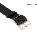 Morellato Perlon Durchzugs-Uhrenarmband Modell Neapel schwarz 18 mm