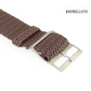 Morellato Perlon Durchzugs-Uhrenarmband Modell Neapel braun 20 mm