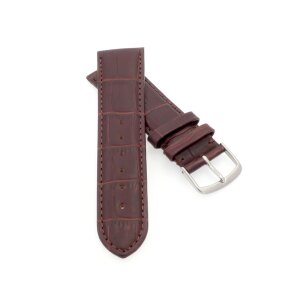 Feines Alligator Uhrenarmband Modell Lausanne-XS mocca 22 mm