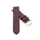 Feines Leder Uhrenarmband Lausanne-XS dunkelbraun 22 mm