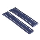 Büffelleder Uhrenarmband Modell Büffel-FS-UTC blau 20-18 mm komp. Breitling UTC