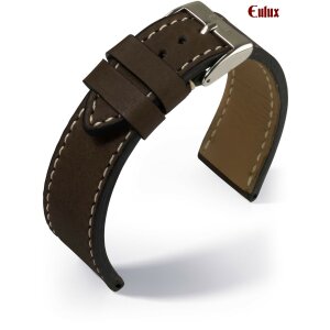 Eulux echt Tibet Yak-Leder Uhrenarmband Modell Yak mocca 22 mm, Handarbeit