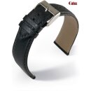 Eulux Oliven-Leder Uhrenarmband Modell Olive schwarz 20 mm, Handarbeit