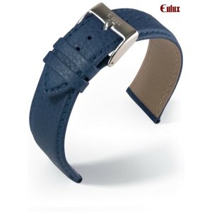 Eulux Oliven-Leder Uhrenarmband Modell Olive blau 20 mm, Handarbeit