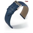 Eulux Oliven-Leder Uhrenarmband Modell Olive blau 20 mm, Handarbeit