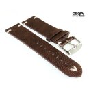 Vintage Antik-Rindleder Uhrenarmband Modell Delta tabak-braun 18 mm