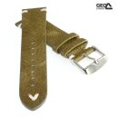 Vintage Antik-Rindleder Uhrenarmband Modell Delta pistachio-grün 18 mm