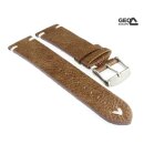 Vintage Antik-Rindleder Uhrenarmband Modell Delta cigar-braun 22 mm