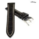 Alligator Uhrenarmband Modell Everest schwarz-WN 20 mm,...