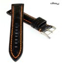 Alligator Uhrenarmband Modell Everest schwarz-ON 20 mm,...