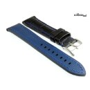 Alligator Uhrenarmband Modell Everest schwarz-BN 20 mm, extradick