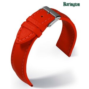 Barington Technikleder Uhrenarmband Modell Aqua-Chrono Lorica rot 18 mm, wasserfest
