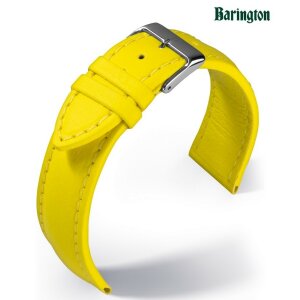 Barington Technikleder Uhrenarmband Modell Aqua-Chrono Lorica gelb 22 mm, wasserfest