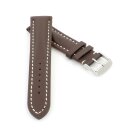 Französisches, softweiches Uhrenarmband Modell Paris mocca 20 mm