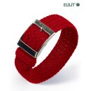 Eulit Perlon Durchzugs-Uhrenarmband Modell Palma rot 22 mm