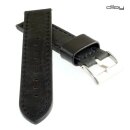 Diloy Premium Vintage Uhrenarmband Modell Lincoln Easy-Klick schwarz 20 mm