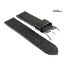 Diloy Premium Vintage Uhrenarmband Modell Lincoln Easy-Klick schwarz 22 mm