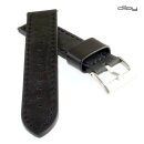 Diloy Premium Vintage Uhrenarmband Modell Lincoln Easy-Klick schwarz 24 mm