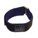 Nylon Klett Sport Uhrenarmband schwarz-blau 16 mm