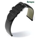 Barington Lack-Leder Uhrenarmband Modell Lack schwarz 16 mm, Handarbeit