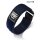 Eulit Nylon Klett Sport Uhrenarmband Modell Sport-Watch schwarz-blau 20 mm