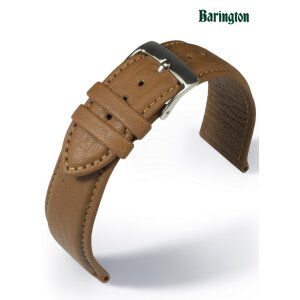 Barington Rindleder Uhrenarmband Modell Imperator-Shrunk cognac 20 mm, wasserfest