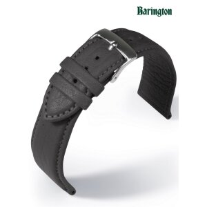 Barington Rindleder Uhrenarmband Modell Imperator-Shrunk grau 20 mm, wasserfest